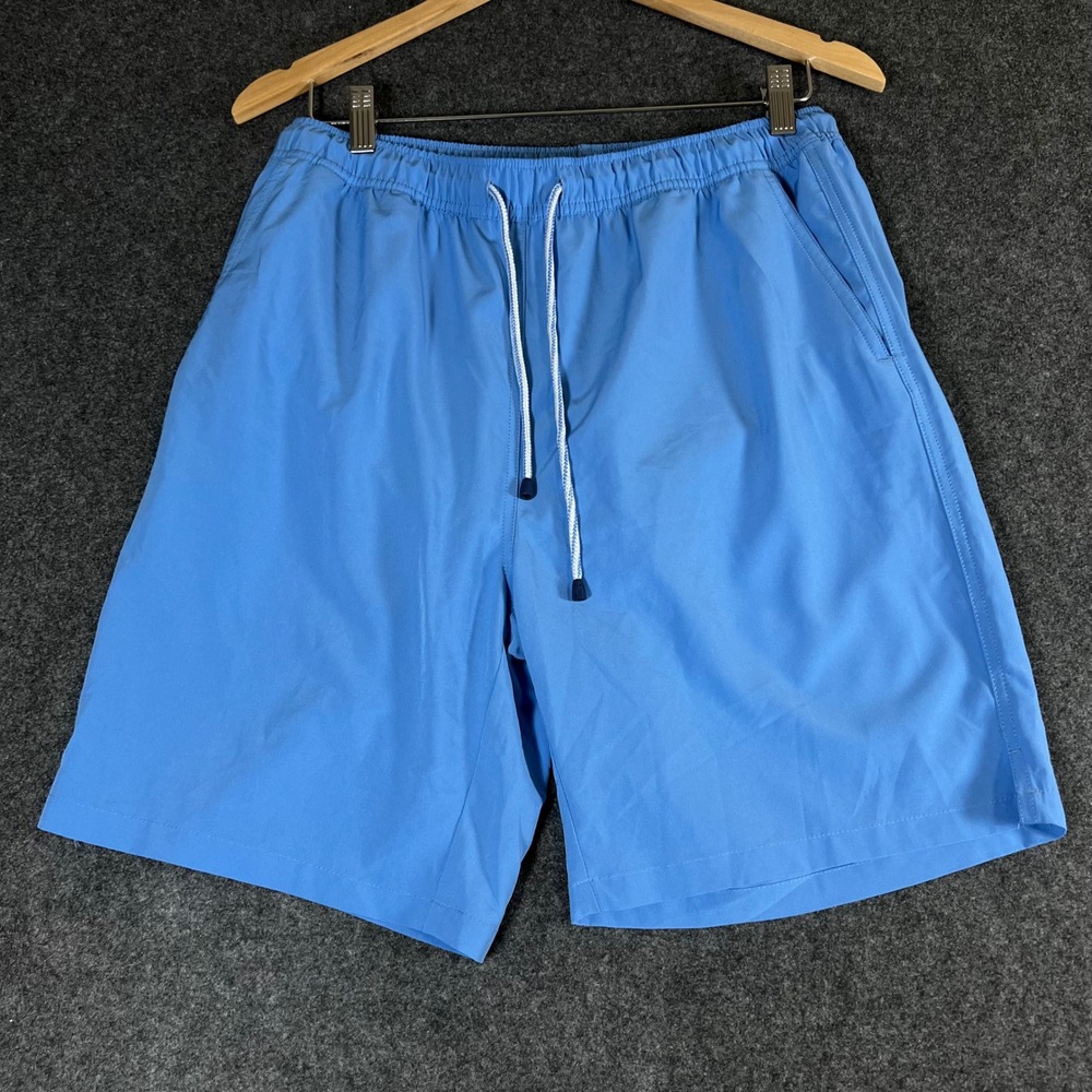 Peter Millar Seaside Mens Blue Swim Trunks Shorts Size M Mesh Liner Crown Logo